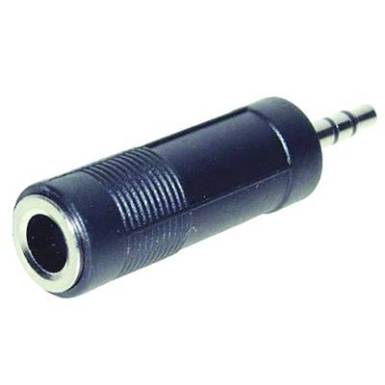 Jack dugó átalakító adapter (3.5 mm sztereo Jack dugó - 6.35 mm sztereo Jack aljzat) fekete színű Tru Components 1559825 Jack dugó átalakító adapter (3.5 mm sztereo Jack dugó - 6.35 mm sztereo Jack aljzat) fekete színű Tru Components 1559825