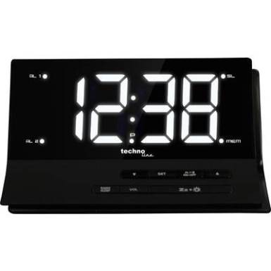 Rádiójel vezérelt digitális ébresztőóra, fekete, Techno Line WT 482 Rádiójel vezérelt digitális ébresztőóra, fekete, Techno Line WT 482