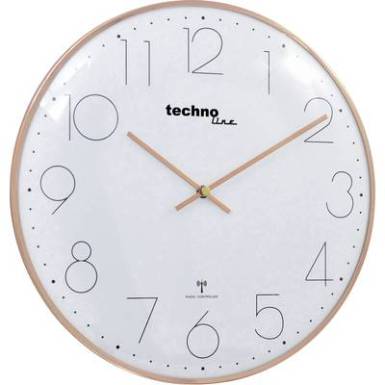 Techno Line WT 8235 gold optik Rádiójel vezérlésű Falióra 350 mm x 25 mm Rozé arany Techno Line WT 8235 gold optik Rádiójel vezérlésű Falióra 350 mm x 25 mm Rozé arany