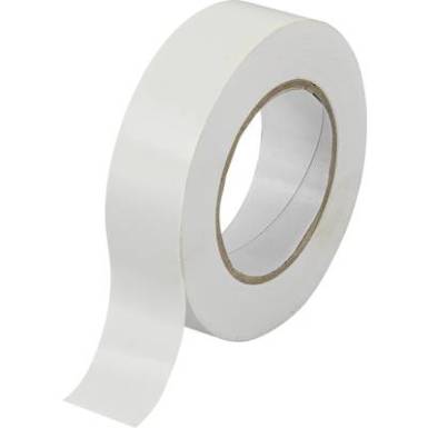 TRU COMPONENTS SW10-155 1563945 Szigetelőszalag Feh&eacute;r (H x Sz) 10 m x 19 mm 1 tekercs