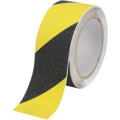 Csúszásgátló szalag, fekete, sárga, (H x Sz) 9 m x 50 mm, tartalom: 1 tekercs, Conrad Components Sugo Csúszásgátló szalag, fekete, sárga, (H x Sz) 9 m x 50 mm, tartalom: 1 tekercs, Conrad Components Sugo