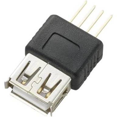USB aljzat, nyákba forrasztható, Tru Components USB aljzat, nyákba forrasztható, Tru Components