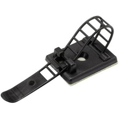 Öntapadós kábelrögzítő, 18 x 25 mm, fekete, Tru Components Öntapadós kábelrögzítő, 18 x 25 mm, fekete, Tru Components