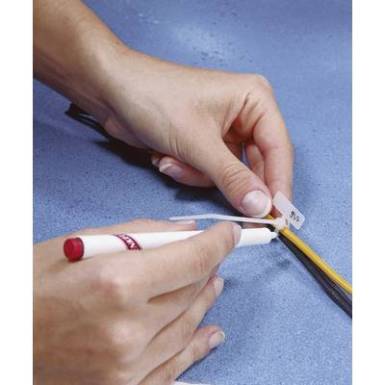 K&aacute;belk&ouml;tegelő feliratozhat&oacute; fel&uuml;lettel, 20 x 13 mm, nat&uacute;r, TRU COMPONENTS TE-6259184