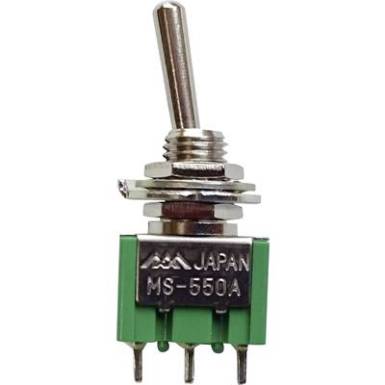 Karos billenőkapcsoló 250 V/AC 1.5 A 2 x BE/BE TRU COMPONENTS MS-550F-B Reteszelő 1 db Karos billenőkapcsoló 250 V/AC 1.5 A 2 x BE/BE TRU COMPONENTS MS-550F-B Reteszelő 1 db