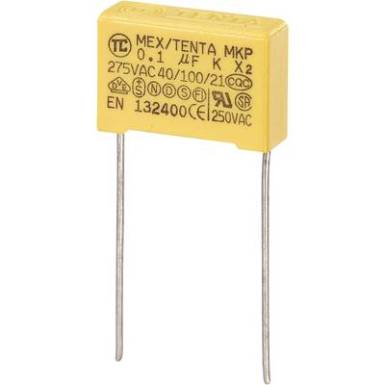 MKP-X2 zavarszűrő kondenzátor, radiális 0,15 uF 275 V/AC 10 % RM 15 mm 18 x 6 x 12 mm TRU COMPONENTS MKP-X2 MKP-X2 zavarszűrő kondenzátor, radiális 0,15 uF 275 V/AC 10 % RM 15 mm 18 x 6 x 12 mm TRU COMPONENTS MKP-X2