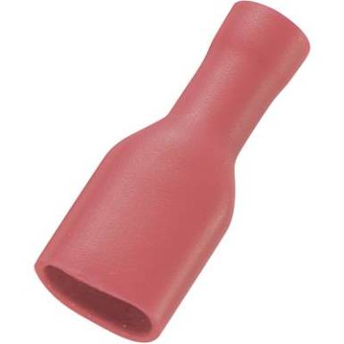 Lapos cs&uacute;sz&oacute;saru h&uuml;vely 4,8 x 0,8 mm, szigetelt, piros, 50 db, Tru Components 737698