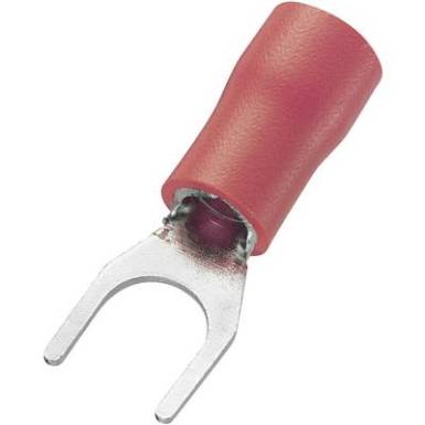 Villás kábelsaru 0.5 mm? 1.5 mm? Lyuk átmérő=4.3 mm Részlegesen szigetelt Piros TRU COMPONENTS 745254 100 db Villás kábelsaru 0.5 mm? 1.5 mm? Lyuk átmérő=4.3 mm Részlegesen szigetelt Piros TRU COMPONENTS 745254 100 db