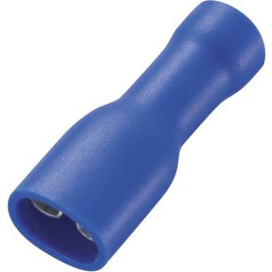 Lapos cs&uacute;sz&oacute;saru h&uuml;vely 4,8 x 0,5 mm, szigetelt, k&eacute;k, 50 db, Tru Components 737792