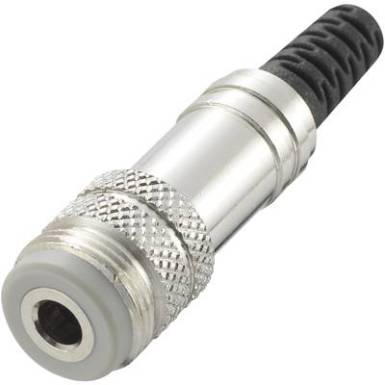 Jack csatlakoz&oacute;, 3,5 mm Alj, egyenes P&oacute;lussz&aacute;m: 4 Sztereo Ez&uuml;st TRU COMPONENTS 1 db
