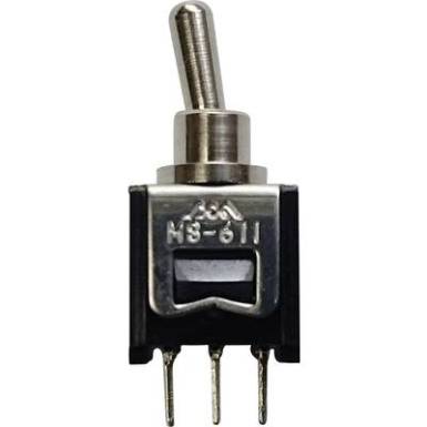 Karos billenőkapcsoló 250 V/AC 0,15 A, 1 x be/be, Tru Components 611A Karos billenőkapcsoló 250 V/AC 0,15 A, 1 x be/be, Tru Components 611A