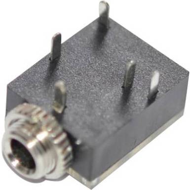 3,5 mm-es jack aljzat, sztereo, nyákba forrasztható, Tru Components 3,5 mm-es jack aljzat, sztereo, nyákba forrasztható, Tru Components