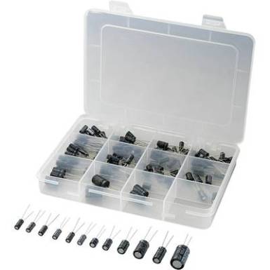 Elektrolit kondenzátor készlet 20 %, 142 db, Tru Components 442881 Elektrolit kondenzátor készlet 20 %, 142 db, Tru Components 442881