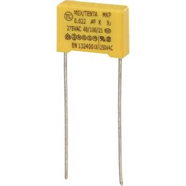 MKP-X2 zavarszűrő kondenzátor, radiális 0,047 uF 275 V/AC 10 % RM 10 mm 12 x 5 x 11 mm TRU COMPONENTS MKP-X2 MKP-X2 zavarszűrő kondenzátor, radiális 0,047 uF 275 V/AC 10 % RM 10 mm 12 x 5 x 11 mm TRU COMPONENTS MKP-X2