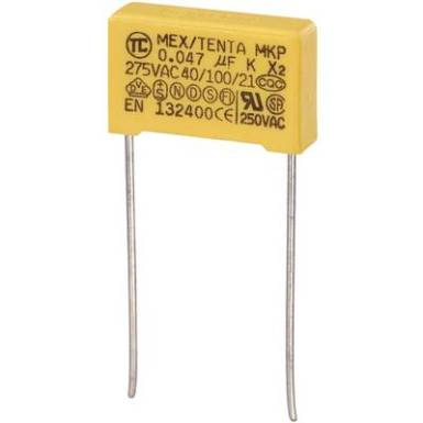 MKP-X2 zavarszűrő kondenzátor, radiális 0,068 uF 275 V/AC 10 % RM 15 mm 18 x 5 x 11 mm TRU COMPONENTS MKP-X2 MKP-X2 zavarszűrő kondenzátor, radiális 0,068 uF 275 V/AC 10 % RM 15 mm 18 x 5 x 11 mm TRU COMPONENTS MKP-X2