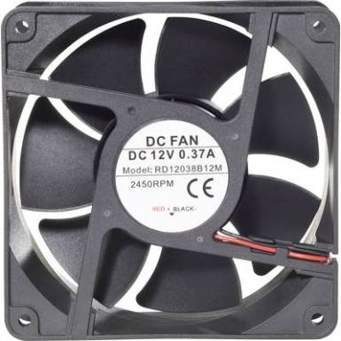 TRU COMPONENTS RD12038B12H Axiális ventilátor 12 V/DC 193 m?/óra (H x Sz x Ma) 120 x 120 x 38 mm TRU COMPONENTS RD12038B12H Axiális ventilátor 12 V/DC 193 m?/óra (H x Sz x Ma) 120 x 120 x 38 mm