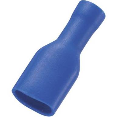 Lapos cs&uacute;sz&oacute;saru h&uuml;vely 4,8 x 0,8 mm, szigetelt, k&eacute;k, 50 db, Tru Components 737840