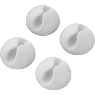 Öntapadós kábelrögzítő, fehér 4 db, Tru Components Öntapadós kábelrögzítő, fehér 4 db, Tru Components