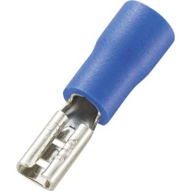 Lapos csúszósaru hüvely 2,8 x 0,8 mm, részlegesen szigetelt, kék, 100 db, Tru Components 737443 Lapos csúszósaru hüvely 2,8 x 0,8 mm, részlegesen szigetelt, kék, 100 db, Tru Components 737443