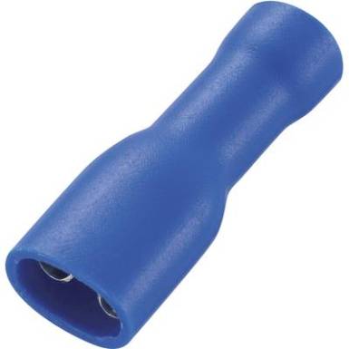 Lapos csúszósaru hüvely 4,8 x 0,8 mm, szigetelt, kék, 50 db, Tru Components 737840 Lapos csúszósaru hüvely 4,8 x 0,8 mm, szigetelt, kék, 50 db, Tru Components 737840