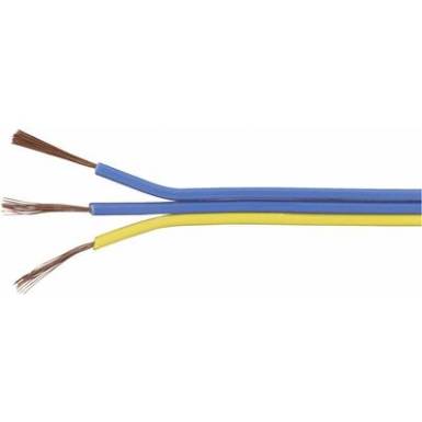 Lapos vezeték, 3 x 0,14 mm, kék/kék/sárga 25 m, Tru Components Lapos vezeték, 3 x 0,14 mm, kék/kék/sárga 25 m, Tru Components