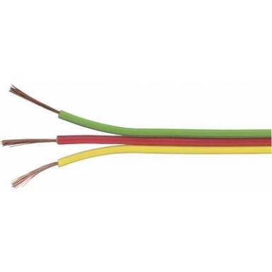 Lapos vezeték, 3 x 0,14 mm, sárga/piros/zöld 5 m, Tru Components Lapos vezeték, 3 x 0,14 mm, sárga/piros/zöld 5 m, Tru Components