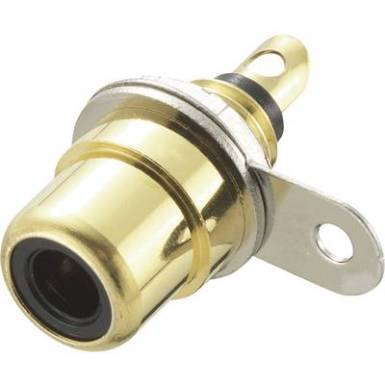 Beépíthető RCA aljzat, fekete, Tru Components Beépíthető RCA aljzat, fekete, Tru Components