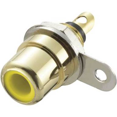 Beépíthető RCA aljzat, sárga, Tru Components Beépíthető RCA aljzat, sárga, Tru Components