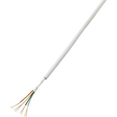 Litze huzal, LIYY 4X0,22 feh&eacute;r 50 m, Tru Components