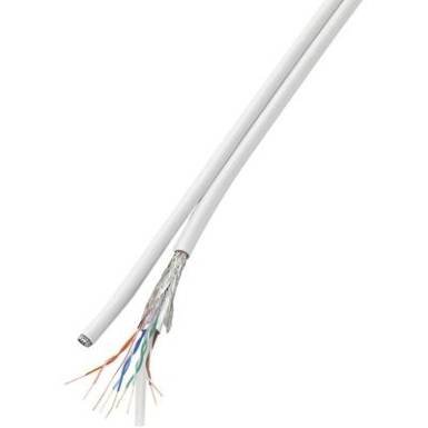 Hálózati kábel, CAT6 SF/UTP DUPLEX 50m fehér, Tru Components Hálózati kábel, CAT6 SF/UTP DUPLEX 50m fehér, Tru Components