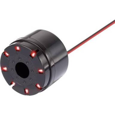 Piezo szir&eacute;na 105 dB, 12 V/DC, 200 mA, piros, Tru Components