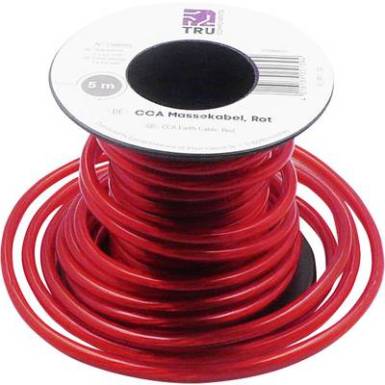 F&ouml;ld k&aacute;bel 1 x 2.50 mm? Piros TRU COMPONENTS 1568965 5 m
