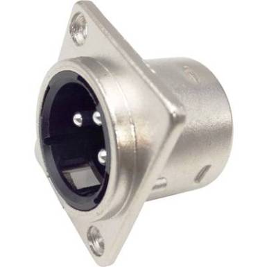 XLR csatlakozó dugó, 3 pól., ezüst, Tru Components XLR csatlakozó dugó, 3 pól., ezüst, Tru Components