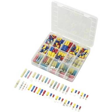Szorítós csatlakozó készlet, 0,5 - 2,5 mm?, kék, sárga, piros, fehér, 382 db, Tru Components Szorítós csatlakozó készlet, 0,5 - 2,5 mm?, kék, sárga, piros, fehér, 382 db, Tru Components