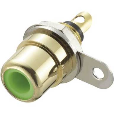 Be&eacute;p&iacute;thető RCA aljzat, z&ouml;ld, Tru Components