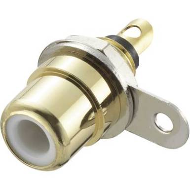 Be&eacute;p&iacute;thető RCA aljzat, feh&eacute;r, Tru Components
