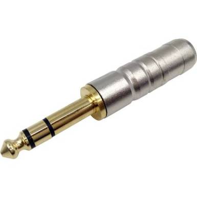 6.35 mm-es jack dug&oacute;, sztereo, aranyozott, Tru Components 1570533