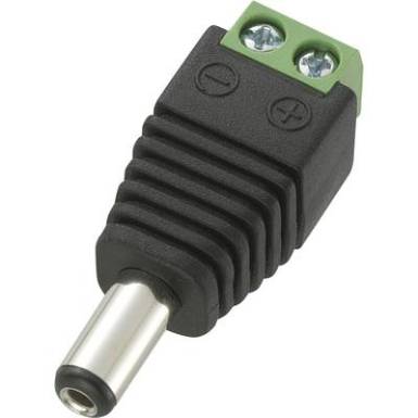 DC tápdugó 2,1 x 5,5 mm, csavaros bekötés, Tru Components 1570700 DC tápdugó 2,1 x 5,5 mm, csavaros bekötés, Tru Components 1570700