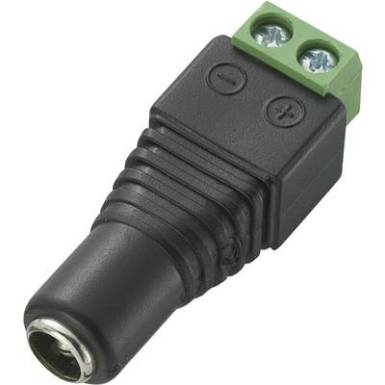DC tápaljzat 2,5 x 5,5 mm, csavaros bekötés, Tru Components 1570909 DC tápaljzat 2,5 x 5,5 mm, csavaros bekötés, Tru Components 1570909
