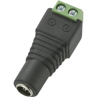DC tápaljzat 2,1 x 5,5 mm, csavaros bekötés, Tru Components DC tápaljzat 2,1 x 5,5 mm, csavaros bekötés, Tru Components