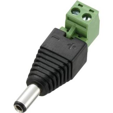 DC tápdugó 2,5 x 5,5 mm, csavaros bekötés, Tru Components DC tápdugó 2,5 x 5,5 mm, csavaros bekötés, Tru Components