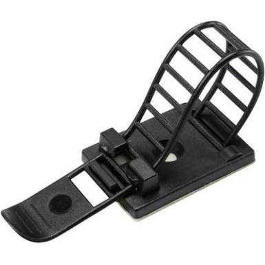 Öntapadós kábelrögzítő, 21 x 30 mm, fekete, 25 db, Tru Components Öntapadós kábelrögzítő, 21 x 30 mm, fekete, 25 db, Tru Components
