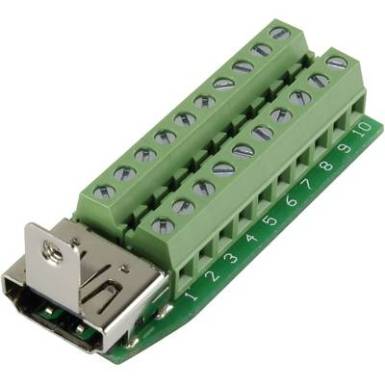 HDMI aljzat, beépíthető, csavaros bekötés, Tru Components HDMI aljzat, beépíthető, csavaros bekötés, Tru Components
