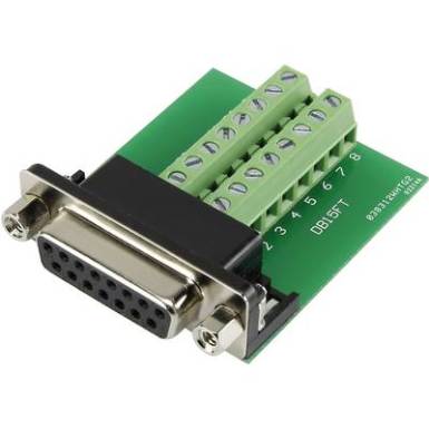 SUB-D beépíthető aljzat, csavaros bekötés, 15 pól., Tru Components SUB-D beépíthető aljzat, csavaros bekötés, 15 pól., Tru Components