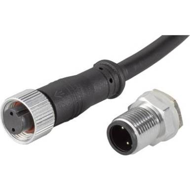 Csatlakozó IP68 2 pól., 7 A 1 m kábel, Tru Components Csatlakozó IP68 2 pól., 7 A 1 m kábel, Tru Components