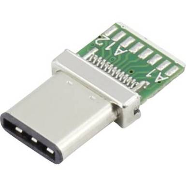 USB 3.1 dugó TYP C W/PCB, Tru Components USB 3.1 dugó TYP C W/PCB, Tru Components