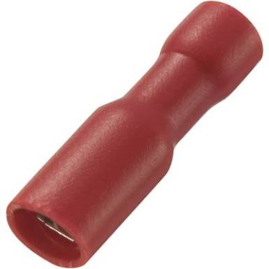 Lapos csúszósaru hüvely 2,8 x 0,5 mm, szigetelt, piros, 50 db, Tru Components 737623 Lapos csúszósaru hüvely 2,8 x 0,5 mm, szigetelt, piros, 50 db, Tru Components 737623