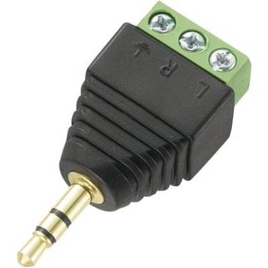 3,5 mm-es jack dugó, csavaros bekötés, Tru Components 3,5 mm-es jack dugó, csavaros bekötés, Tru Components