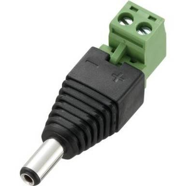 DC tápdugó 2,1 x 5,5 mm, csavaros bekötés, Tru Components DC tápdugó 2,1 x 5,5 mm, csavaros bekötés, Tru Components