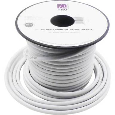 H&aacute;l&oacute;zati k&aacute;bel, CAT5E SF/UTP CCA 25 m, Tru Components